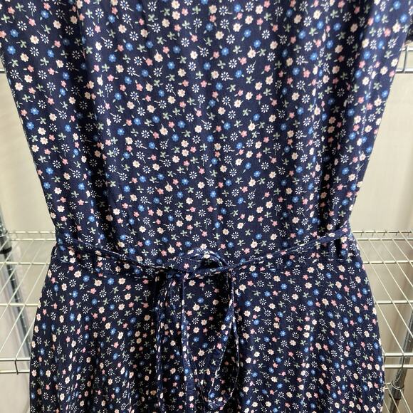 Auguste The‎ Label Blue Ditsy Floral Wrap Maxi Dress Size 4 Cottagecore Boho - Picture 10 of 11
